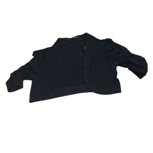 Maurices black ruched sleeve stretch bolero size xs